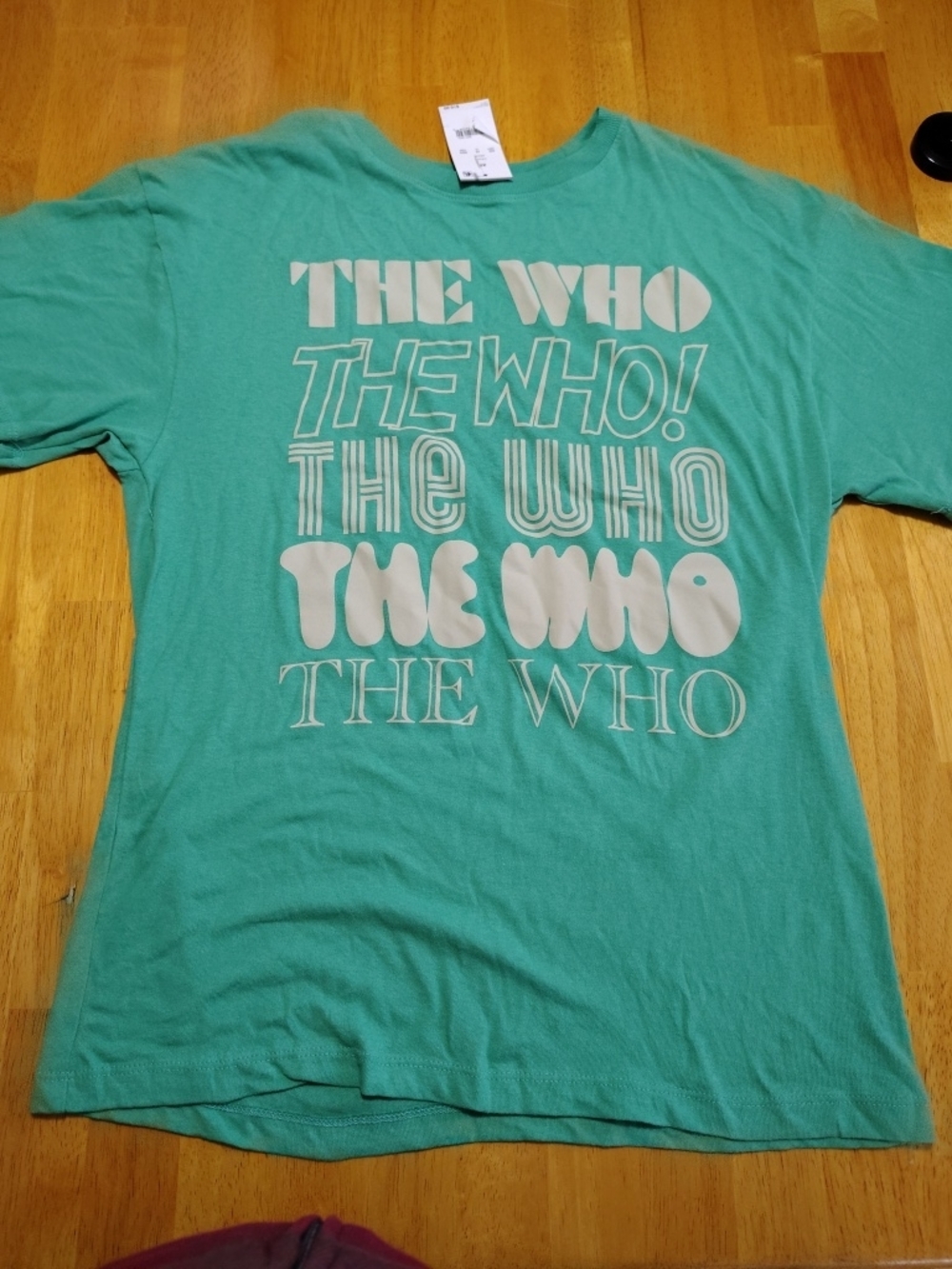 NWT The Who Band Tee Shirt Green Short Sleeve Classic Rock Graphic Mod Retro XS